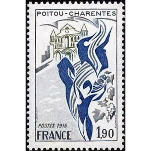 France Yvert Num 1851 ** Poitou Charentes  1975