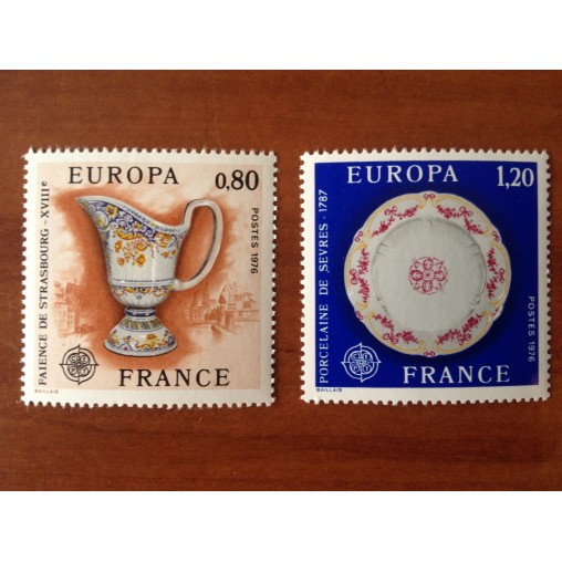 France Yvert Num 1877-1878 ** Europa   1976