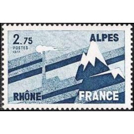 France Yvert Num 1919 ** Rhones Alpes  1977