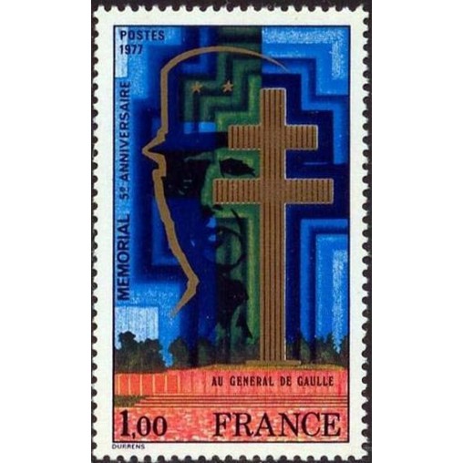 France Yvert Num 1941 ** De Gaulle  1977