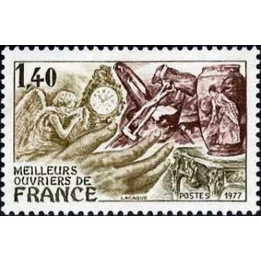 France Yvert Num 1952 ** Main  1977