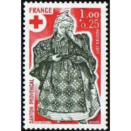 France Yvert Num 1960 ** Croix Rouge  1977