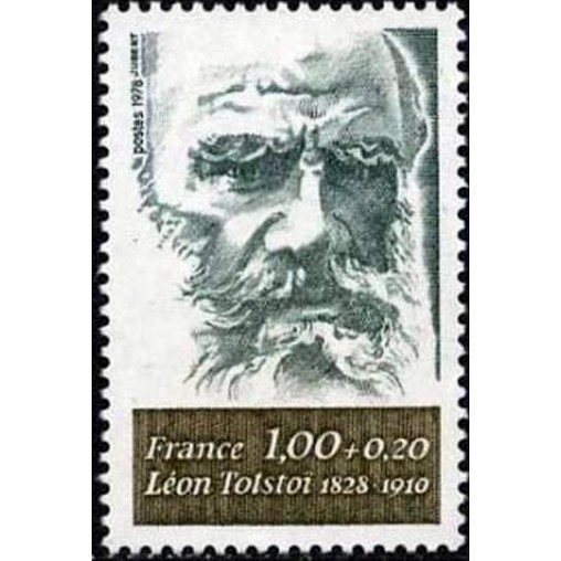 France Yvert Num 1989 ** Leon Tolstoi  1978