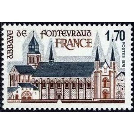 France Yvert Num 2002 ** Abbaye Fontevraud  1978