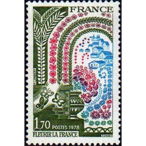 France Yvert Num 2006 ** Fleur la France  1978