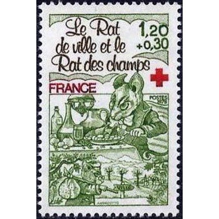 France Yvert Num 2025 ** Croix Rouge fable  1978