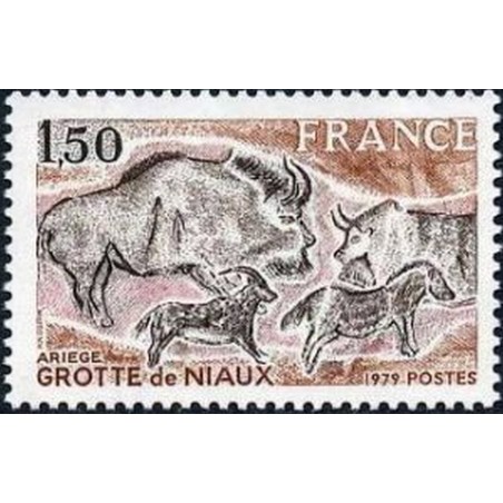 France Yvert Num 2043 ** Grotte de Niaux  1979