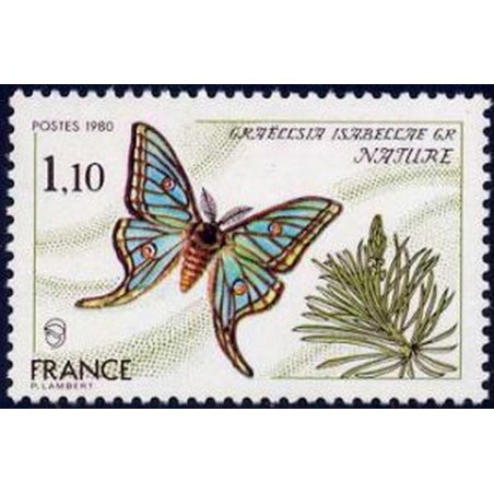 France Yvert Num 2089 ** Papillon  1980