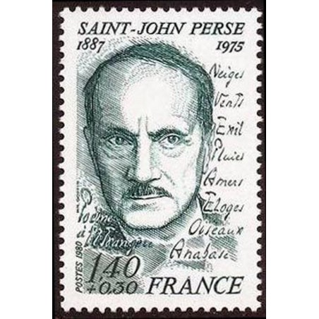 France Yvert Num 2099 ** Saint John Perse  1980