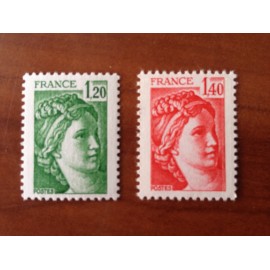 France Yvert Num 2101-2102 ** Sabine  1980