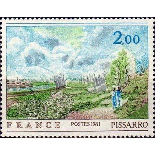 France Yvert Num 2136 ** tableaux Pissaro  1981