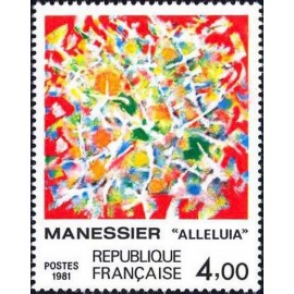 France Yvert Num 2169 ** tableau  Manessier  1981