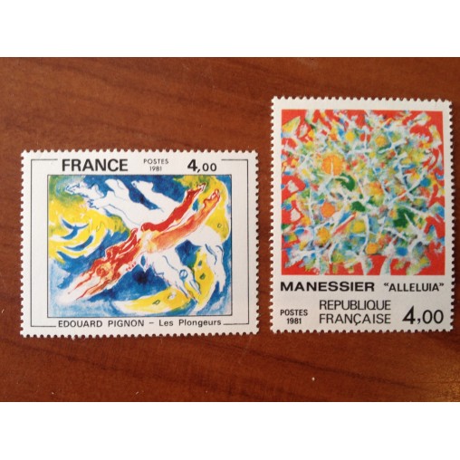 France Yvert Num 2168-2169 ** Tableau   1981