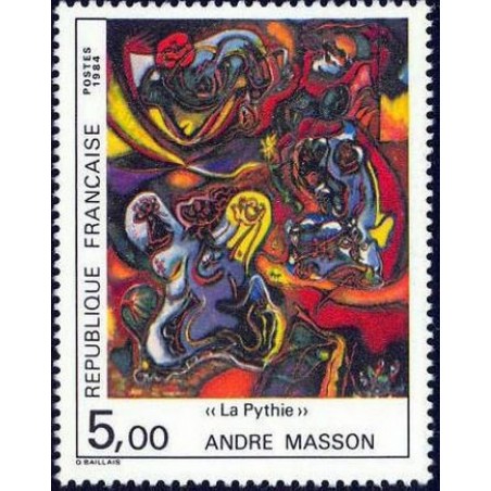 France Yvert Num 2342 ** tableaux Masson  1984