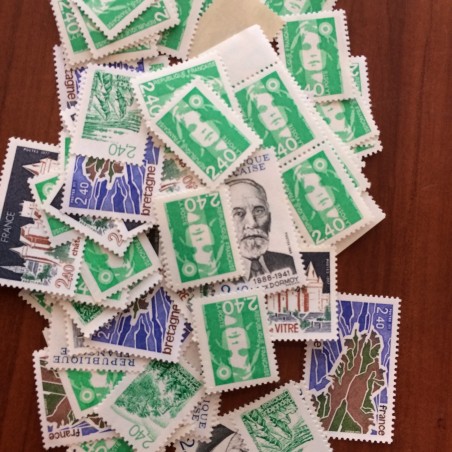 Sous Faciale	100 timbres à 	2,40	francs	soit	 36,59 euro
