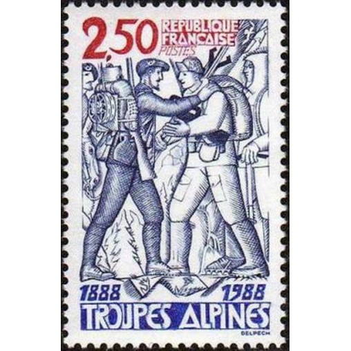France Yvert Num 2543 ** Troupes Alpines  1988