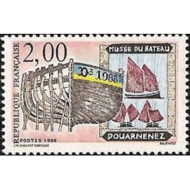 France Yvert Num 2545 ** Douarnenez bateau  1988