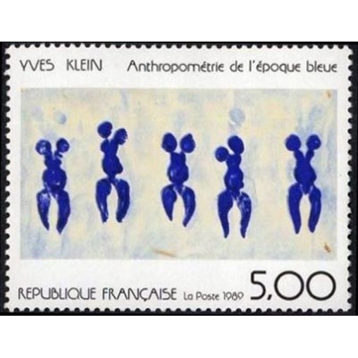 France Yvert Num 2561 ** Tableau Yves Klein  1989