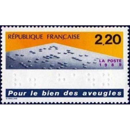 France Yvert Num 2562 ** Aveugle Braille  1989
