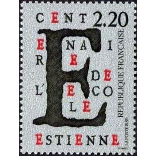 France Yvert Num 2563 ** Ecole Estienne  1989