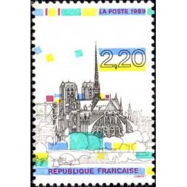 France Yvert Num 2582 ** Notre Dame  1989