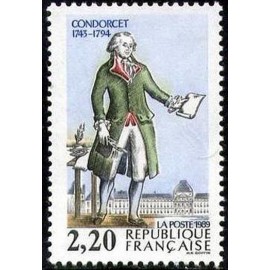 France Yvert Num 2592 ** Revolution Condorcet  1989