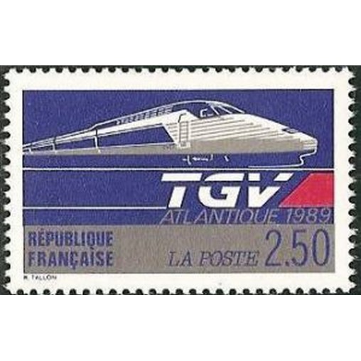 France Yvert Num 2607 ** TGV Train  1989