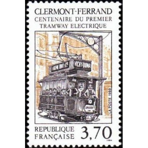 France Yvert Num 2608 ** Tramway Clermont  1989