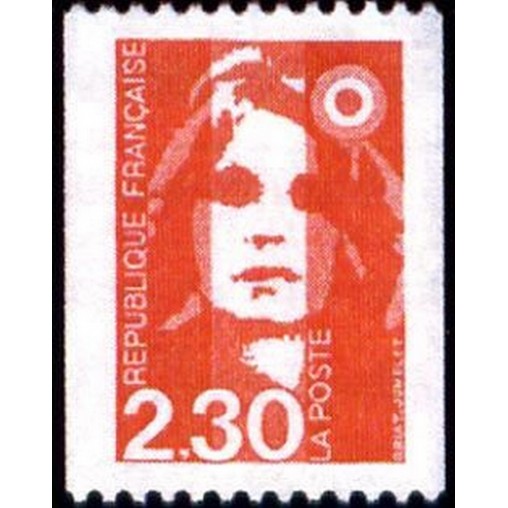 France Yvert Num 2628 ** 2f30 rouge Marianne de Briat 1990