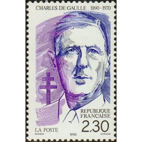 France Yvert Num 2634 ** De Gaulle  1990