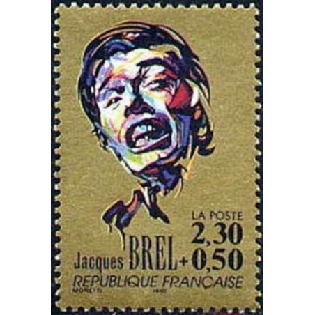 France Yvert Num 2653 ** Jacques Brel  1990