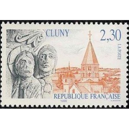 France Yvert Num 2657 ** Abbaye de Cluny  1990