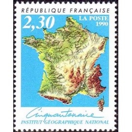 France Yvert Num 2662 ** IGN France  1990