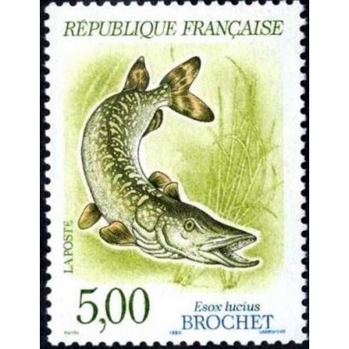 France Yvert Num 2666 ** POISSON Brochet 1990
