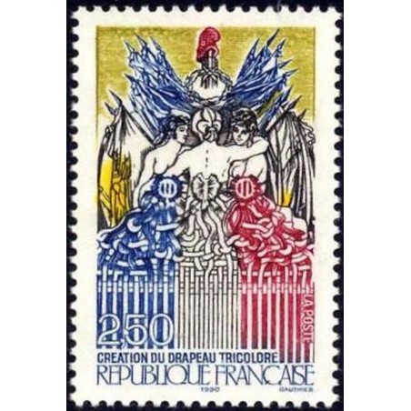 France Yvert Num 2669 ** Revolution drapeaux 1990