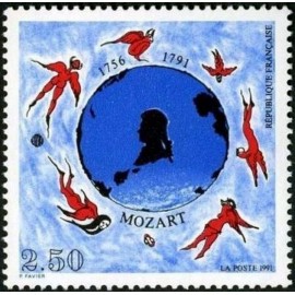 France Yvert Num 2695 ** Mozart Musique  1991