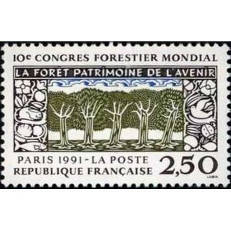 France Yvert Num 2725 ** congres forestier  1991