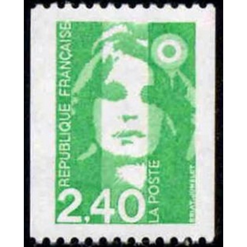 France Yvert Num 2823 ** 2f40 vert de roulette Briat 1993