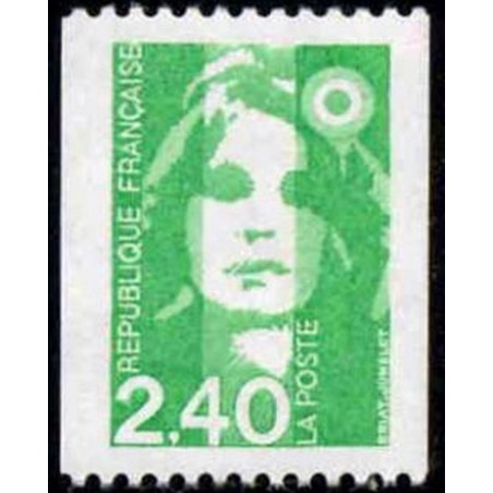 France Yvert Num 2823 ** 2f40 vert de roulette Briat 1993