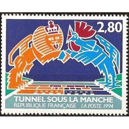 France Yvert Num 2880 ** Tunnel sous la Manche  1994