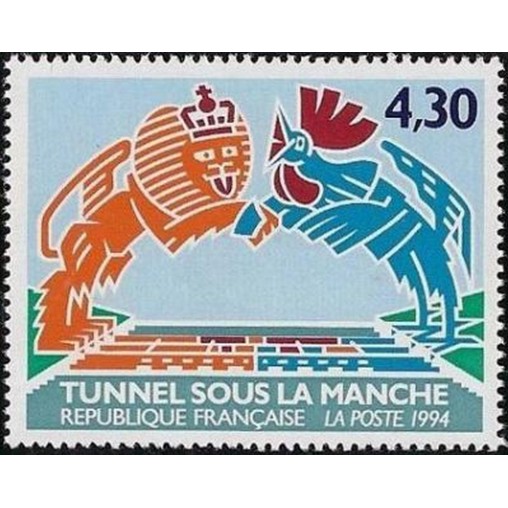 France Yvert Num 2882 ** Tunnel sous la Manche  1994
