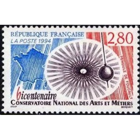 France Yvert Num 2904 ** Pendule de foucault  1994