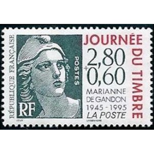 France Yvert Num 2933 ** gandon 2f80+0,60  1995