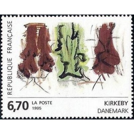 France Yvert Num 2969 ** Tableau Kirkeby  1995