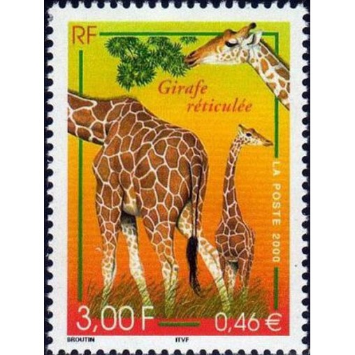 France Yvert Num 3333 ** Girafe en 2000