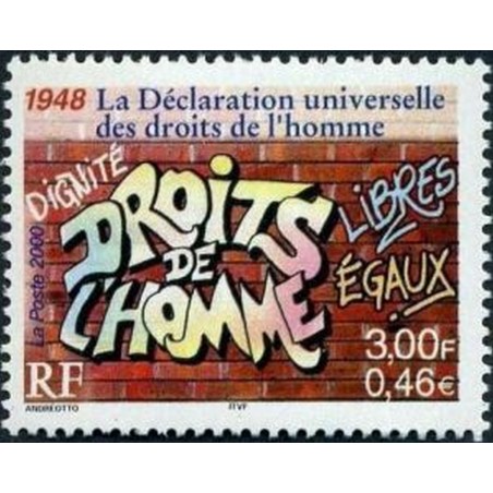 France Yvert Num 3354 ** Tag Droit de L'Homme en 2000
