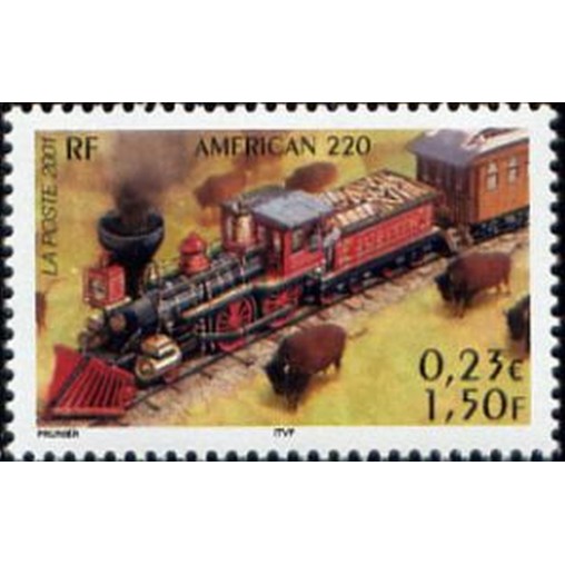 France Yvert Num 3406 ** Train locomotive en 2001