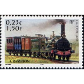 France Yvert Num 3408 ** Train locomotive en 2001