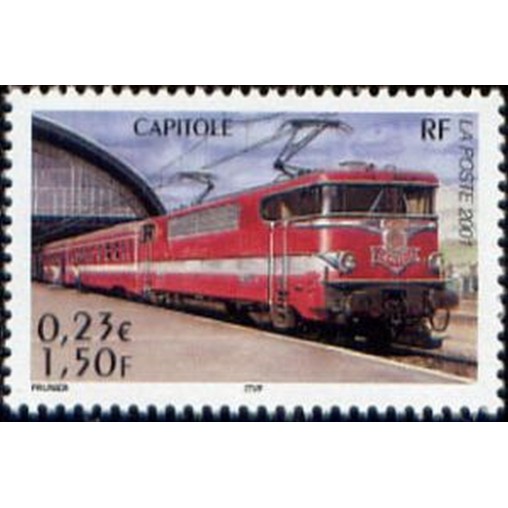 France Yvert Num 3412 ** Train locomotive en 2001