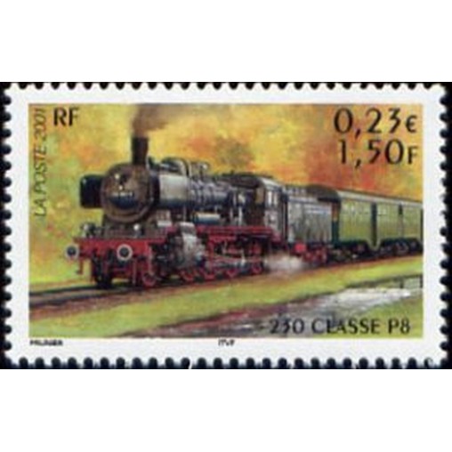 France Yvert Num 3414 ** Train locomotive en 2001